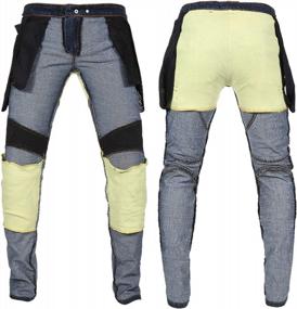 img 3 attached to Защитные мотоциклетные комбинезоны для мужчин с накладками на колени и бедра и подкладкой