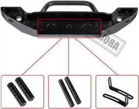 img 2 attached to INJORA RC Front Bumper Metal With LED Lights For 1/10 Crawler Axial SCX10 90046 SCX10 III AXI03007 TRX-4