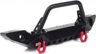 injora rc front bumper metal with led lights for 1/10 crawler axial scx10 90046 scx10 iii axi03007 trx-4 logo