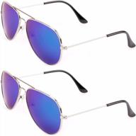 uv-protected aviator sunglasses for kids ages 2-9 - creamily stylish shades for boys and girls logo