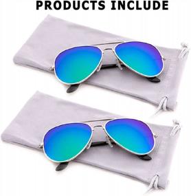 img 3 attached to UV-Protected Aviator Sunglasses For Kids Ages 2-9 - Creamily Stylish Shades For Boys And Girls