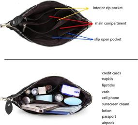 img 3 attached to YALUXE Clutch Wristlet Leather Shoulder Women's Handbags & Wallets via Wristlets