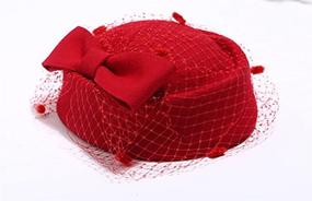 img 1 attached to 💍 Pillbox Fascinator Beret: Elegant Women's Accessory for Weddings, Church, and Special Occasions