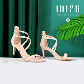 img 3 attached to Chic And Comfortable Wedding Shoes For Women - IDIFU 3 Inch Ankle Strap Strappy Heels