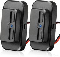 12v usb outlet with panel mount - automotive usb port charger multi-port switch panel - car π socket dual power charger, 12v 24v quick charger for cars, bus, atv, rv, boat, truck - 3.1a (2 pieces) logo
