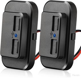 img 4 attached to 12V USB Outlet with Panel Mount - Automotive USB Port Charger Multi-Port Switch Panel - Car 🔌 Socket Dual Power Charger, 12V 24V Quick Charger for Cars, Bus, ATV, RV, Boat, Truck - 3.1A (2 Pieces)