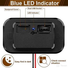 img 2 attached to 12V USB Outlet with Panel Mount - Automotive USB Port Charger Multi-Port Switch Panel - Car 🔌 Socket Dual Power Charger, 12V 24V Quick Charger for Cars, Bus, ATV, RV, Boat, Truck - 3.1A (2 Pieces)