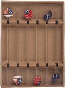 img 4 attached to Patriotic Glass Swizzle Sticks - Add A Splash Of Americana To Your Drinks With Beachcombers USA Flag Stirrers