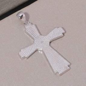 img 2 attached to Позолоченный опал и мистический топаз драгоценный камень крест кулон ожерелье ювелирные изделия