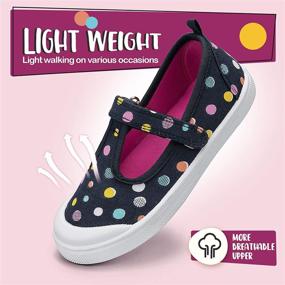 img 3 attached to 👧 Adorable KomForme Toddler Canvas Ballet Sneakers for Girls - Stylish Flats