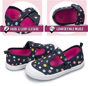 img 2 attached to 👧 Adorable KomForme Toddler Canvas Ballet Sneakers for Girls - Stylish Flats