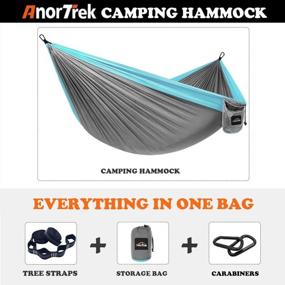 img 1 attached to Experience Ultimate Comfort With AnorTrek Camping Hammock - Lightweight, Portable And Durable For Backpacking, Hiking And Camping!