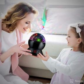 img 2 attached to 🌟 MOKOQI Star Projector Night Lights for Kids - Timer, Toys for Boys Room - Glow in The Dark Stars Moon for Peaceful Child Sleep - Birthday Gifts (Black) - Ages 2-5-14