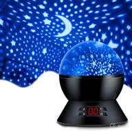 🌟 mokoqi star projector night lights for kids - timer, toys for boys room - glow in the dark stars moon for peaceful child sleep - birthday gifts (black) - ages 2-5-14 логотип