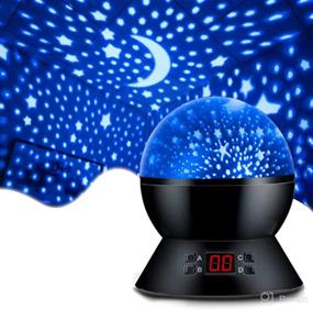 img 4 attached to 🌟 MOKOQI Star Projector Night Lights for Kids - Timer, Toys for Boys Room - Glow in The Dark Stars Moon for Peaceful Child Sleep - Birthday Gifts (Black) - Ages 2-5-14