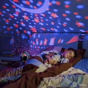 img 1 attached to 🌟 MOKOQI Star Projector Night Lights for Kids - Timer, Toys for Boys Room - Glow in The Dark Stars Moon for Peaceful Child Sleep - Birthday Gifts (Black) - Ages 2-5-14