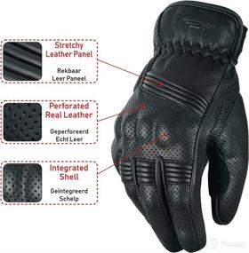 img 3 attached to JAUNTY Motorcycle Protective Perforated Breathable Motorcycle & Powersports ~ Protective Gear