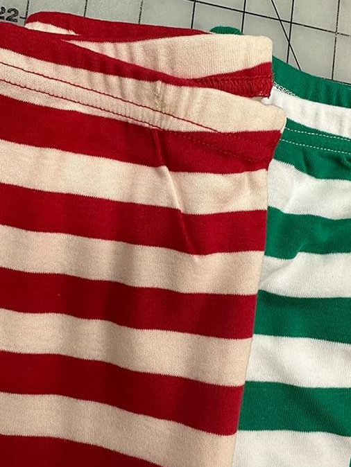 img 1 attached to 100% Cotton Family Feel Striped Christmas Pajamas 🎄 Set for Boys and Girls - 2 Piece PJ Set review by Todd Lowry