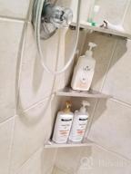 img 1 attached to 3 Tier Wall Mounted Corner Shelf: OWOFAN Stainless Steel Satin Nickel 18062-3 Shower Storage Solution review by Mike West