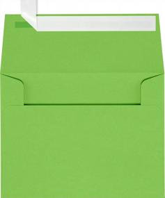 img 4 attached to Пригласительные конверты LUXPaper A2: потрясающий зеленый цвет Limelight для карточек 4 1/4 X 5 1/2, легко отделяемый и запечатываемый, квадратный клапан для печати - 50 шт. в упаковке!