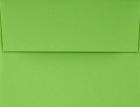 img 3 attached to Пригласительные конверты LUXPaper A2: потрясающий зеленый цвет Limelight для карточек 4 1/4 X 5 1/2, легко отделяемый и запечатываемый, квадратный клапан для печати - 50 шт. в упаковке!