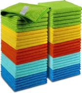 aidea microfiber cleaning cloths-50 pack, premium all-purpose softer highly absorbent, lint free - streak free wash cloth for home, kitchen, automobile, windows, gifts (12in.x 12in.) логотип