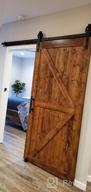 img 1 attached to SmartStandard 28In X 84In Sliding Barn Wood Door Pre-Drilled Ready To Assemble DIY Unfinished Solid Spruce Wood Panelled Slab Interior Single K-Frame (Fit 4FT-5FT Rail) review by Theodore Huynh