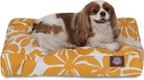 img 4 attached to 🐶 Yellow Plantation Indoor Outdoor Pet Dog Bed - Small Rectangle Size with Removable Washable Cover by Majestic Pet Products