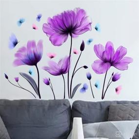 img 2 attached to Flowers Wall Decals Girls Bedroom