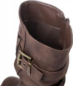 img 2 attached to Stylish Biker Boots For Women - GlobalWin Mid-Calf Dress Boots