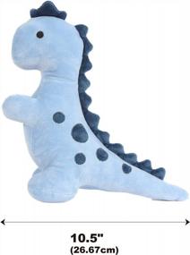 img 1 attached to Adorable Linzy Plush 10.5" Titan Baby Dino In Blue - Perfect For Snuggles!