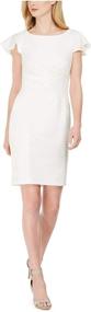 img 3 attached to Calvin Klein Womens Flutter Popcorn Women's Clothing via Dresses