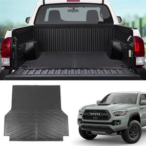 img 4 attached to 🚚 Подложка для кузова грузовика Toyota Tacoma от powoq: всепогодный, водонепроницаемый бортовой покрытие для моделей 2005-2022 годов - короткая кузовная платформа 5 футов.