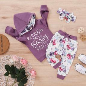 img 3 attached to Newborn Baby Boy Girl Long Sleeve Deer Romper Pullover Hooded Tops Pants 2Pcs Sweatshirt Outfits Set - SEO Optimized