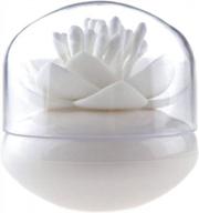 держатель для ватных палочек в форме белого лотоса: стильный органайзер для ватных палочек в ванной и хранения косметики. логотип