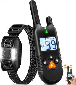 img 4 attached to PETFAT Shock Collar for Dogs - Remote Training, Waterproof, Rechargeable - Suitable for Large, Small, and Medium Breeds - H-Black