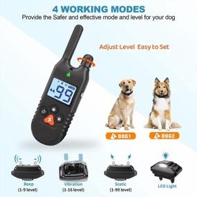 img 2 attached to PETFAT Shock Collar for Dogs - Remote Training, Waterproof, Rechargeable - Suitable for Large, Small, and Medium Breeds - H-Black