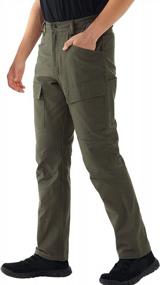 img 4 attached to Men'S Ripstop Cargo Pants Relaxed Fit Tactical Waterproof Hiking Multi Pocket Outdoor Pant
