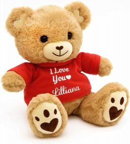 img 2 attached to Customized Valentine'S Plush: DIBSIES Teddy Bear With Personalized 'I Love You'