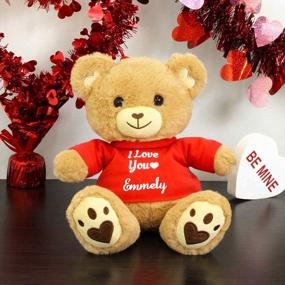 img 4 attached to Customized Valentine'S Plush: DIBSIES Teddy Bear With Personalized 'I Love You'