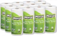 get eco-friendly with marcal u-size-it paper towels - 12 rolls of 100% recycled 2-ply sheets per case! логотип
