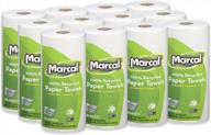 get eco-friendly with marcal u-size-it paper towels - 12 rolls of 100% recycled 2-ply sheets per case! logo