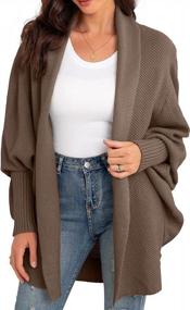 img 3 attached to GRECERELLE Women'S Kimono Cardigan Sweater - Cable Knit Open Front Wrap Outwear Coat
