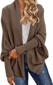 img 4 attached to GRECERELLE Women'S Kimono Cardigan Sweater - Cable Knit Open Front Wrap Outwear Coat