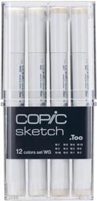 img 3 attached to 🎨 Copic Markers 12-Piece Sketch Set in Warm Gray: Perfect for Artistic Rendering and Shading