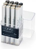 🎨 copic markers 12-piece sketch set in warm gray: perfect for artistic rendering and shading logo