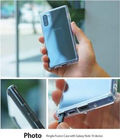 img 3 attached to Clear Shockproof TPU Bumper Phone Cover For Galaxy Note 10 (2019) By Ringke Fusion - Compatible And Transparent