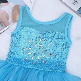 img 1 attached to IEFiEL Sequin Chiffon Leotard Dressing Girls' Clothing : Active