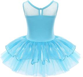 img 3 attached to IEFiEL Sequin Chiffon Leotard Dressing Girls' Clothing : Active