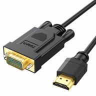 6-foot uvooi hdmi to vga adapter cable for computer, laptop, projector, hdtv, raspberry pi, roku - high-quality hdmi to vga video cord for monitor compatibility logo